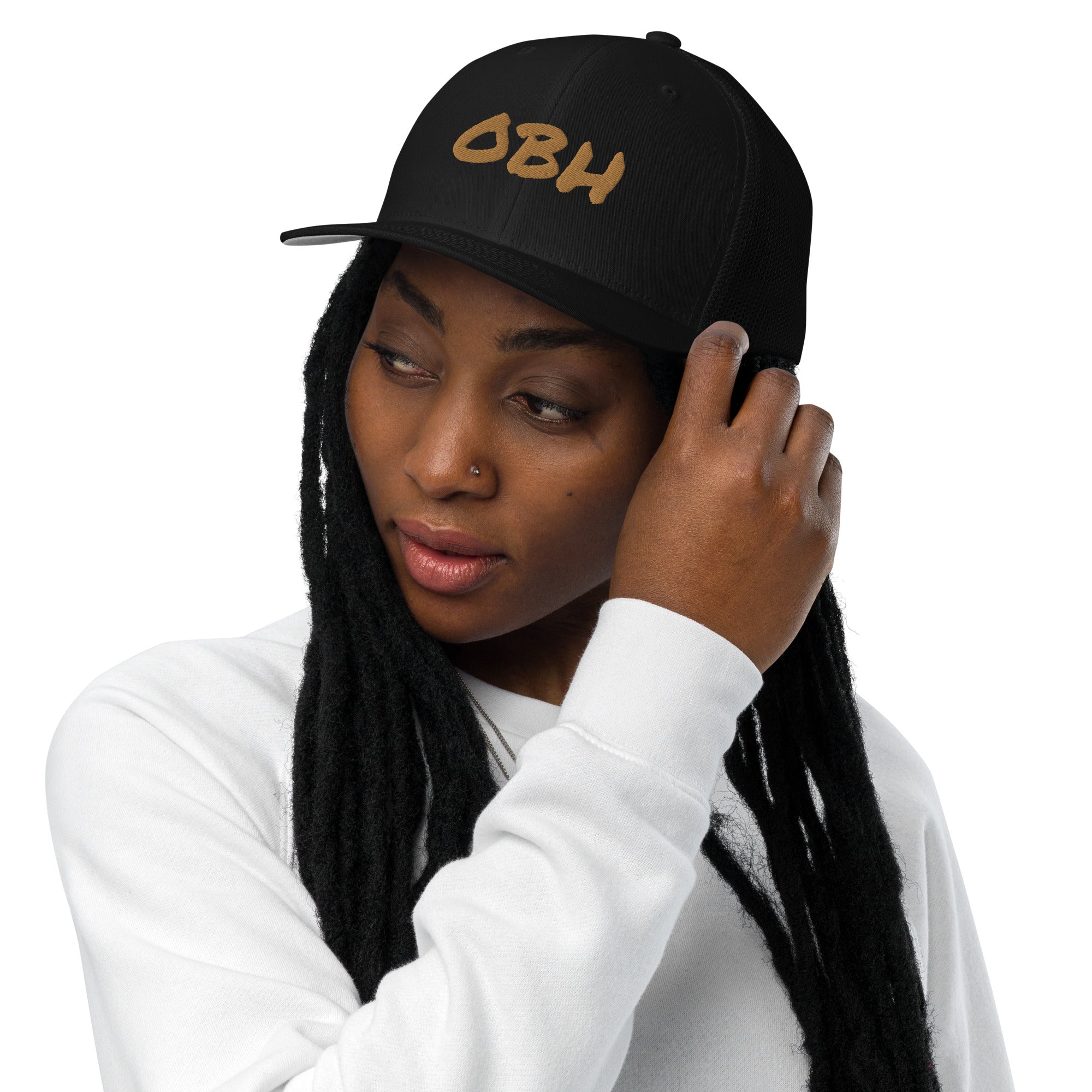 OBH Gold Logo Closed-back Trucker Cap