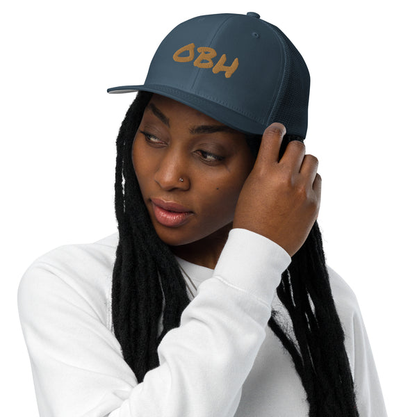 OBH Gold Logo Closed-back Trucker Cap