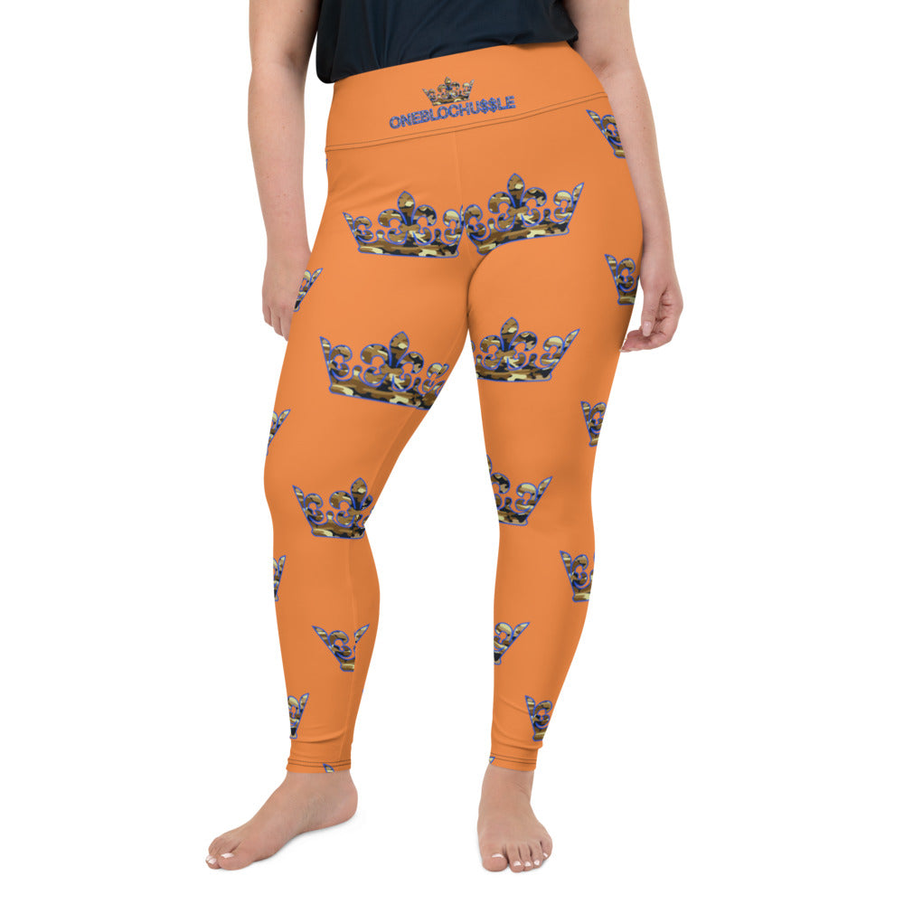 Orange OBH Crown Plus Size Leggings