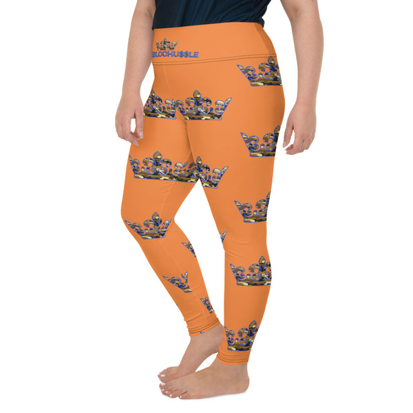 Orange OBH Crown Plus Size Leggings