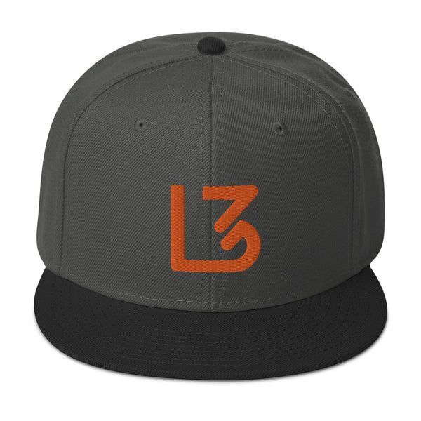 L3 Orange Logo Snapback Caps
