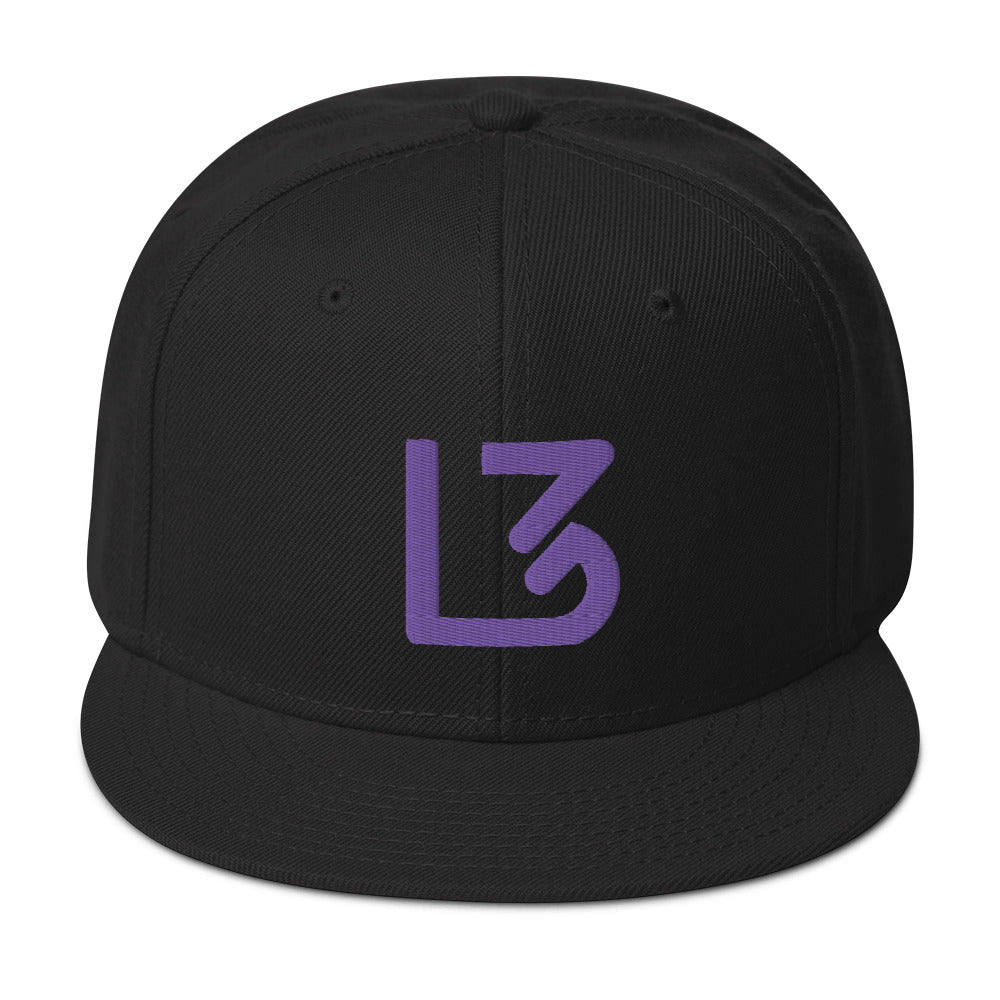 L3 Purple Logo Snapback Caps