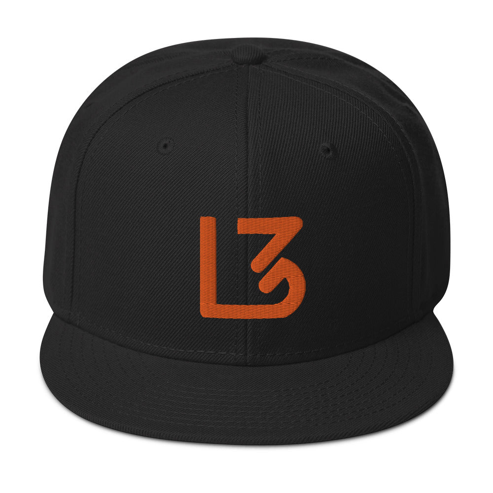 L3 Orange Logo Snapback Caps