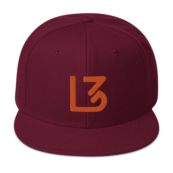 L3 Orange Logo Snapback Caps
