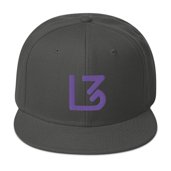 L3 Purple Logo Snapback Caps