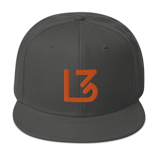 L3 Orange Logo Snapback Caps