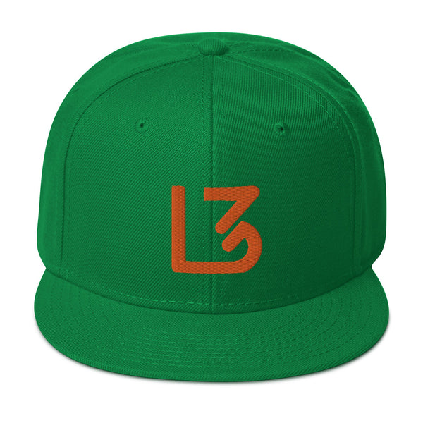 L3 Orange Logo Snapback Caps