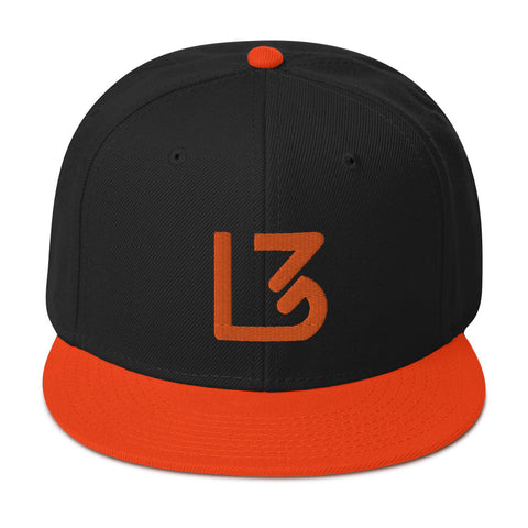 L3 Orange Logo Snapback Caps